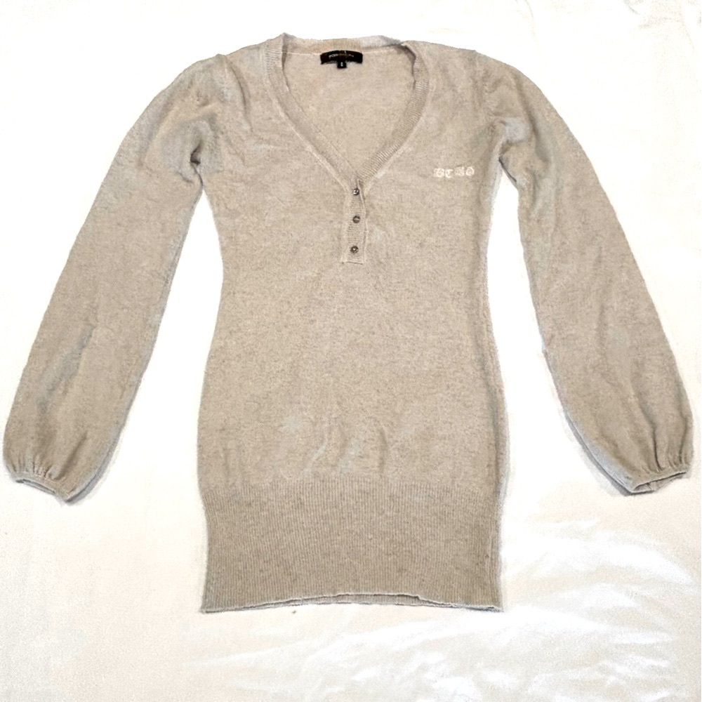 BCBG MaxAzria angora wool blend tan sweater women’s size Small